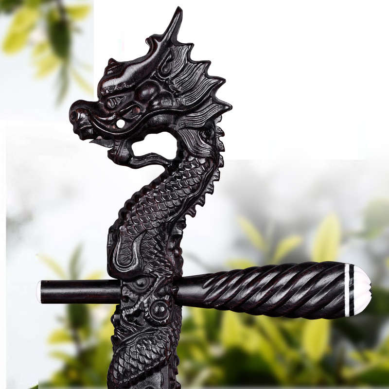 黑檀龙头二胡杆非洲小叶黑檀木龙头二胡杆子原木抛光无蜡不上漆