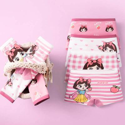 4 Pcs/Lot Girls Soft Panties Kids Cotton Children Underwear1