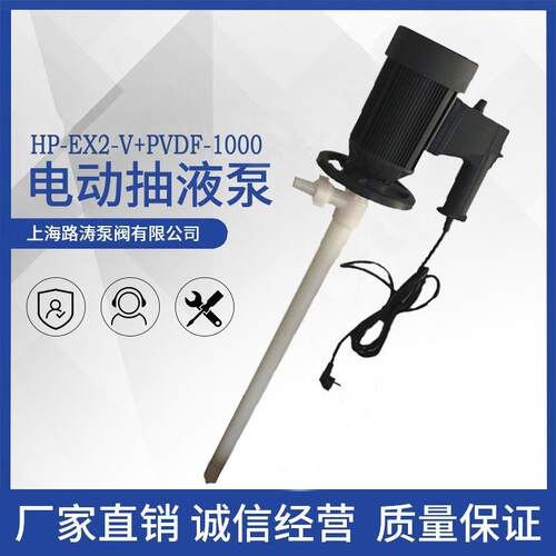 HP-EX2-V+PVDF-1000隔爆式调速插桶泵盐酸泵卸酸泵耐腐蚀抽液泵