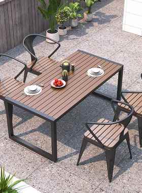 防腐防晒户外桌庭公院花桌椅组椅合室022101外休闲园园长桌露天阳台桌子