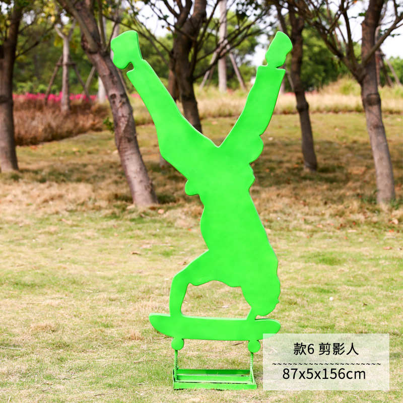 公园跑步玻璃钢学校装饰体育馆人物摆件雕塑户外运动广场美陈剪影