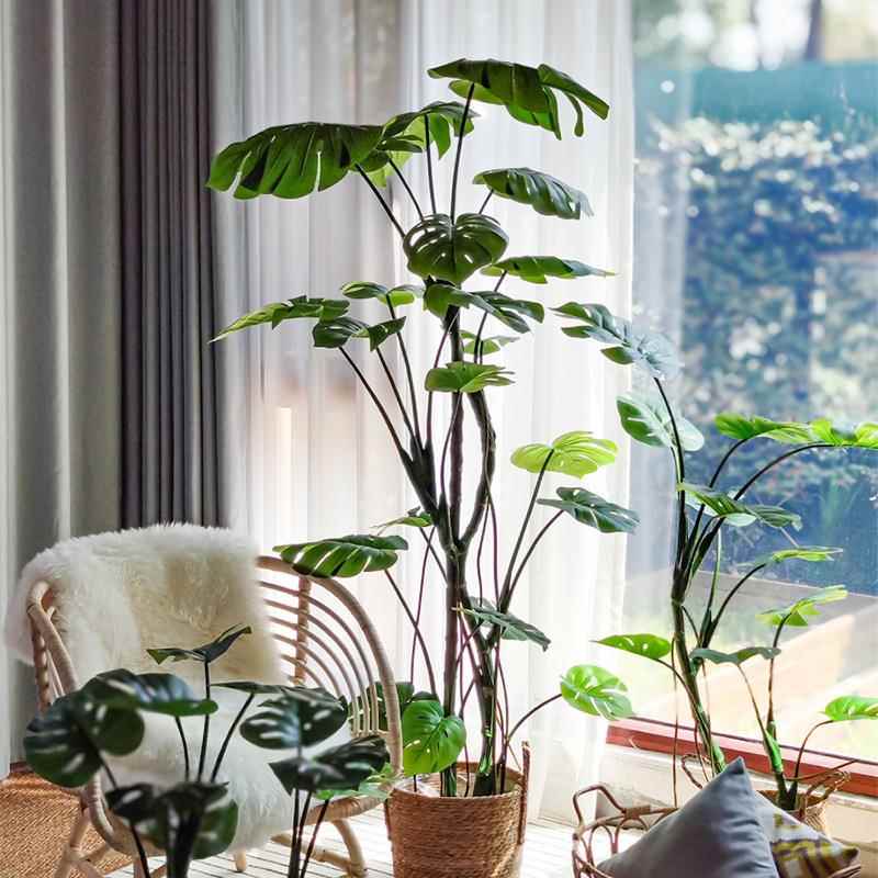大龟背竹仿真仿真龟背植物假树生室内型客厅酒店落地仿绿植饰盆栽图片