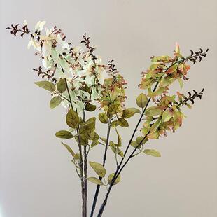 软枝叠彩刺桐 春色海桐花 简约婚礼堂舞台布置挑高线条插花艺假花