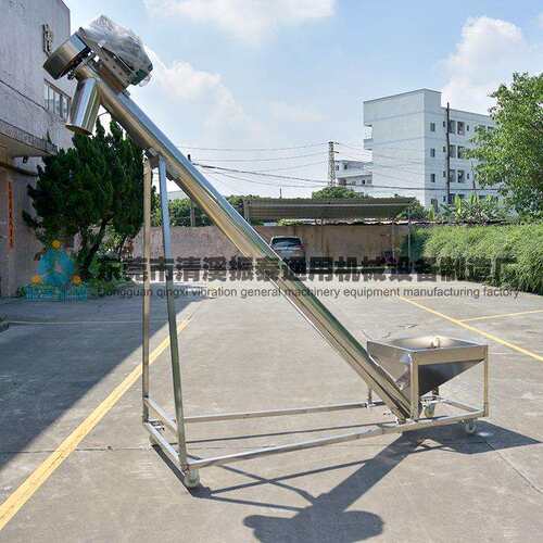 厂家直销大小型半自动不锈钢粉体沙子干粉螺旋绞龙传送提升上料机
