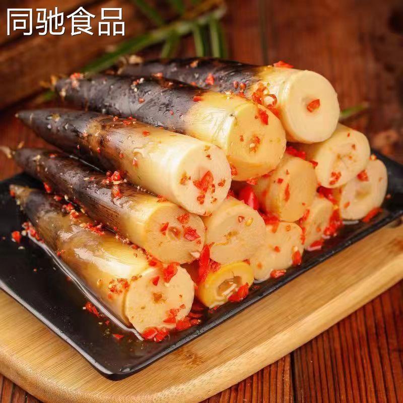 夷山夷水网红手剥笋开袋即食新QQ笋泡椒原味辣手撕竹笋尖零食500g