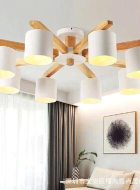 Wrought iron & solid wood E27 nordic personality simple