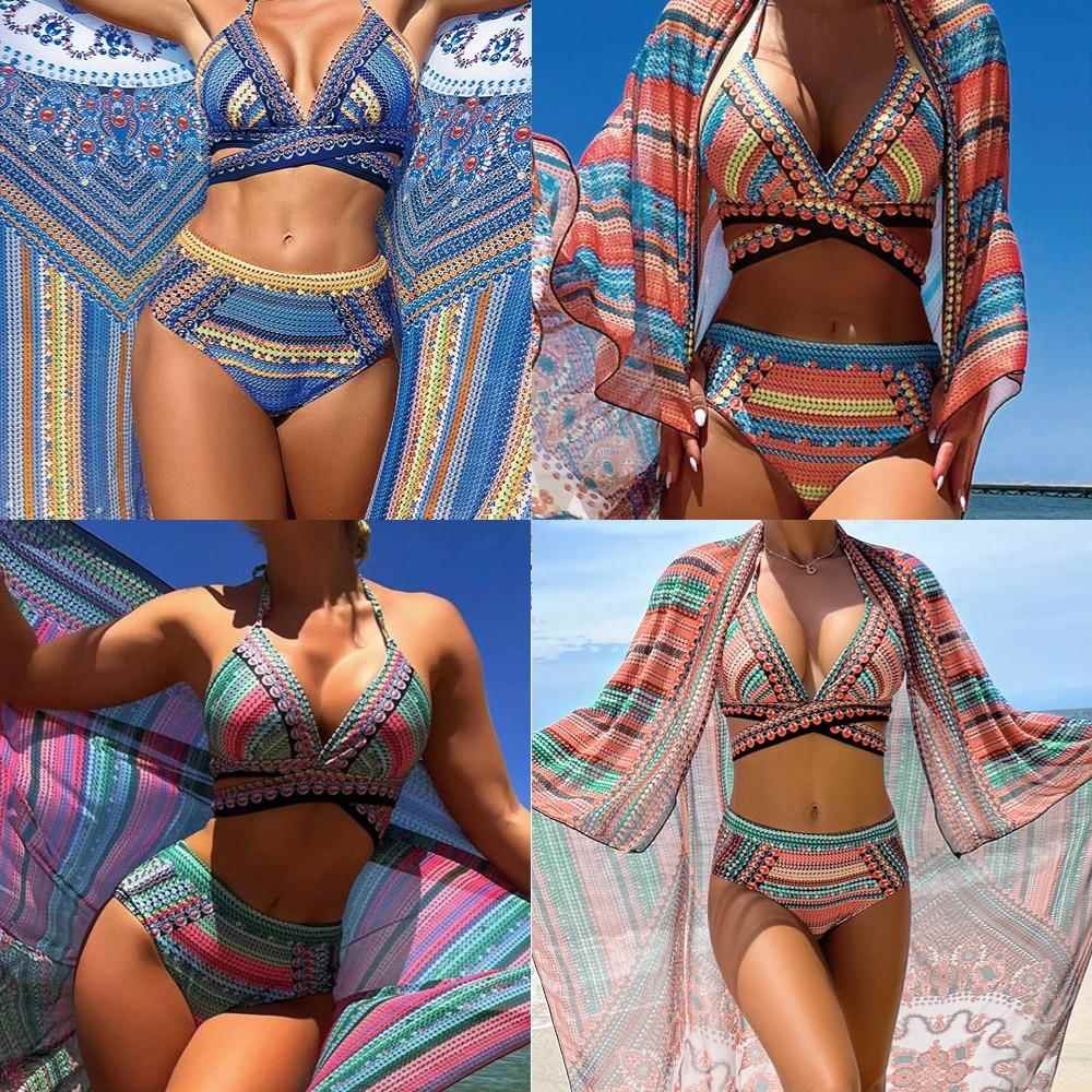 swimsuit queuing beach swimsuit veil outer cover-up bikini