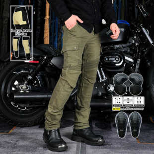 凯夫拉抗撕裂骑行裤 LOONG 复古防摔机车裤 摩托车骑行牛仔裤 BIKER