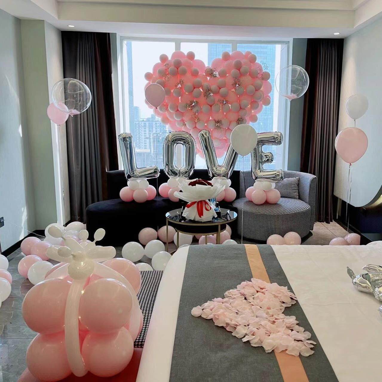 求婚布置室内表白生日场景浪漫房间室外网红气球装饰灯气氛灯套餐