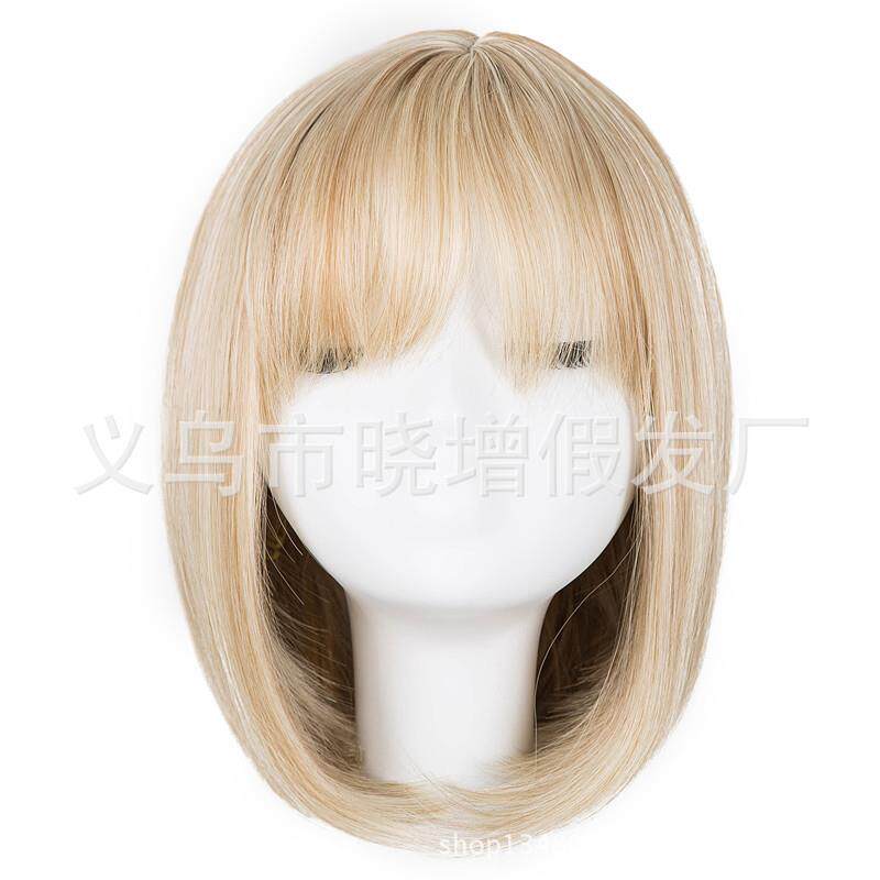 新款直销欧美化纤假发女短发玫瑰网头发套中分BOBO时尚女假发跨境