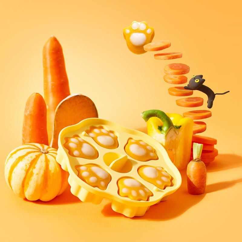 宝宝圆形辅食模具可蒸煮硅胶蒸糕模具婴儿食品级米糕香肠蛋糕烘焙