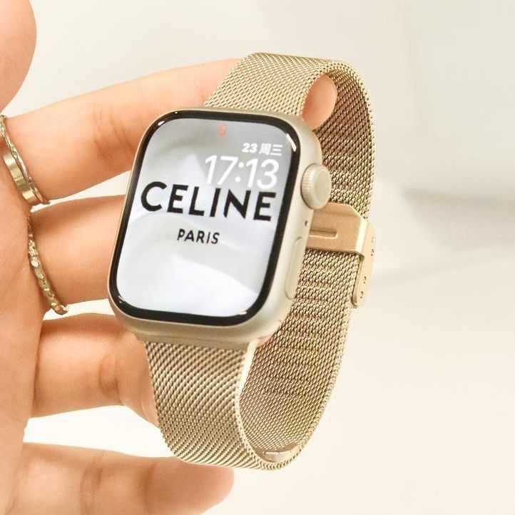 适用iwatch表带显瘦金属卡扣42苹果手表applewatch44mm56创意s987