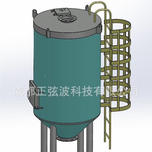 不锈钢带ZXB-10爬梯储存罐密封家罐 罐10立方储存  固体物料储罐