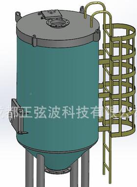 不锈钢带ZXB-10爬梯储存罐密封家罐 罐10立方储存  固体物料储罐