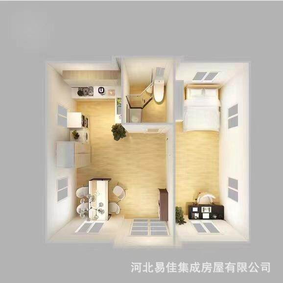 民宿折叠房钢结构住人家用活动房办公室移动成品简易板房集成屋