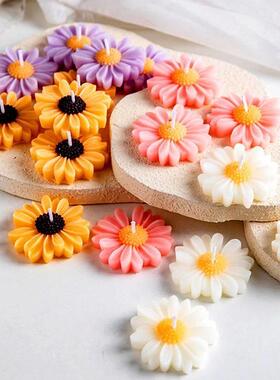 3D Daisy Candles Flower Scented Cup Candle Handmade Aromathe