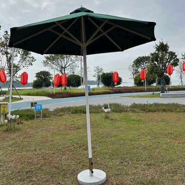 户外遮阳伞咖啡厅露天庭院中柱圆方形沙滩伞酒店游泳池太阳商用伞