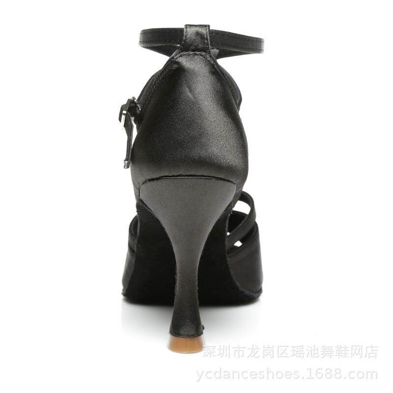 新款直销2023新款拉丁舞鞋软底女式成人无缝后包高跟舒适跳舞鞋