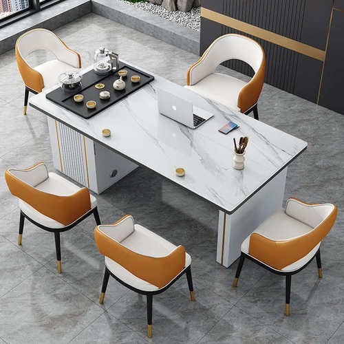 小户型岩板茶桌轻奢办公家用一体简约现代茶台阳台多功能泡茶桌子