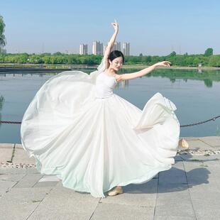 新品民族风舞蹈古典舞节日蹈风仙女新裙连身衣720度大蹈摆裙舞裙