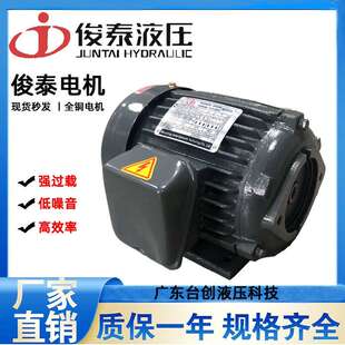 俊泰JUNTAI液压油泵电机3.7KW2.2KW1.5KW0.75KW5.5KW马达三相电AI