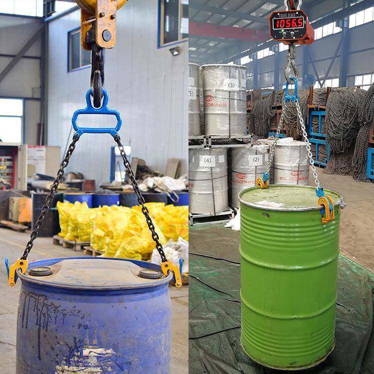 油桶吊KWN钳车油桶起重吊夹具铁桶夹具吊钩双钳链夹子塑料叉桶具