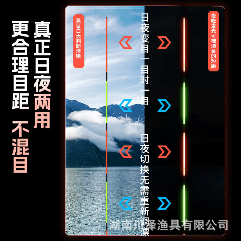 川泽EG一体LED灯珠尾316夜光漂咬钩变色清晰醒目浮漂钓鱼漂电子漂