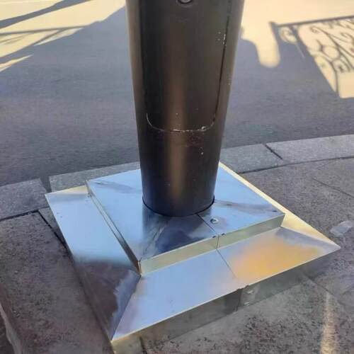 江苏路灯杆监控立杆底座盖法兰装饰件定制方形圆形各类尺寸