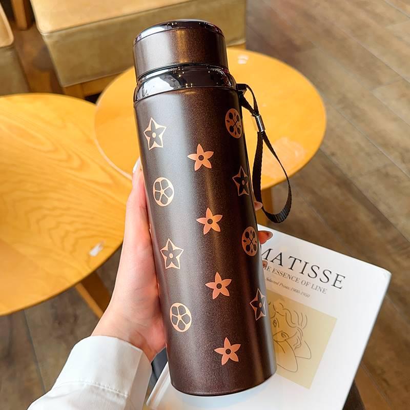 高级商务保温杯男士800ml大容量带茶隔2024新款办公室泡茶水杯女