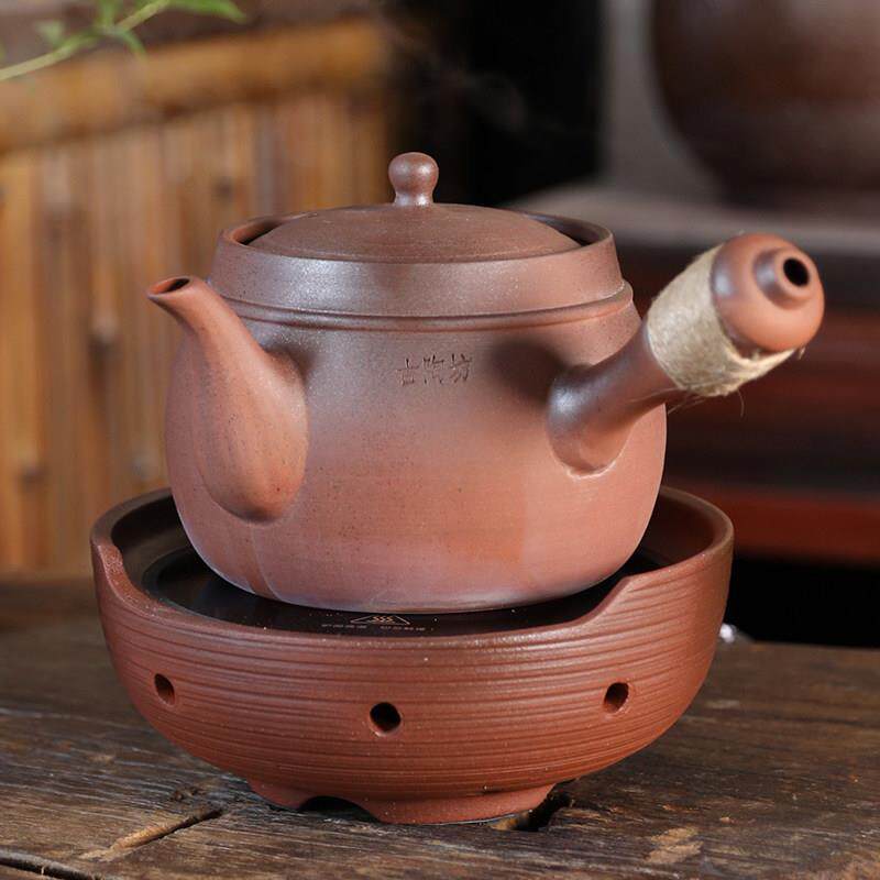 古陶坊大号煮茶壶明火木碳烤炉围炉黑晶炉家用陶瓷烧水壶砂铫养生