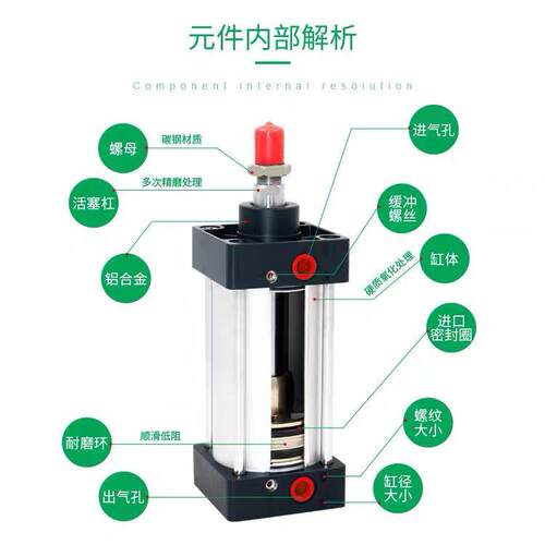 气缸大推力SC100*25/50/75/100/125/150/175/200/250/300/350/400