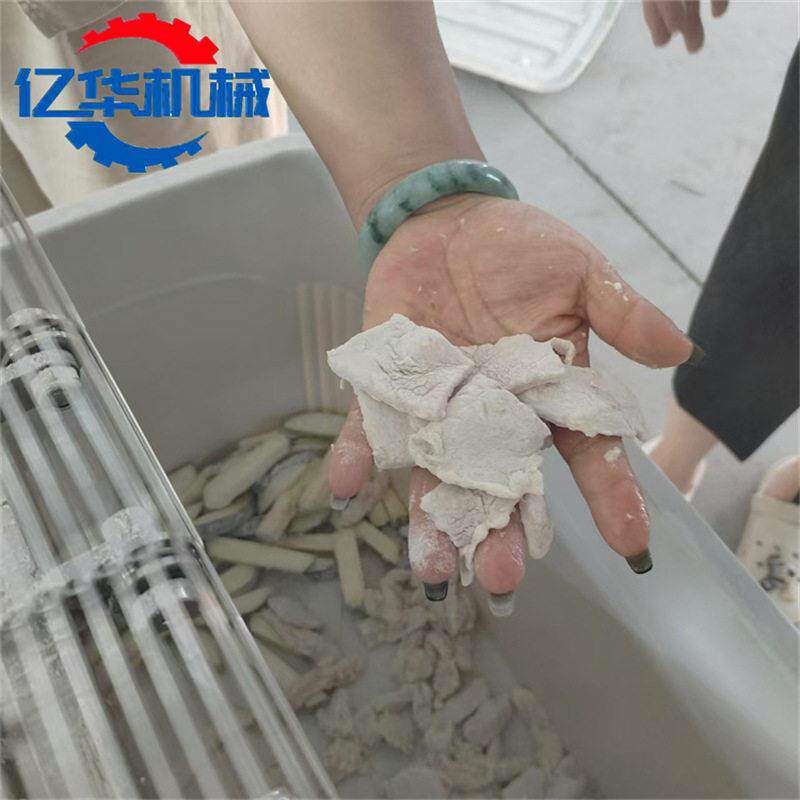 新型鱼米花滚筒上粉机 鸡米花裹粉油炸设备 锅包肉滚筒裹粉机