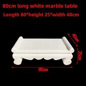 石雕供桌供台天然大理石汉白玉青石香炉墓地土葬坟前供奉祭祀摆件