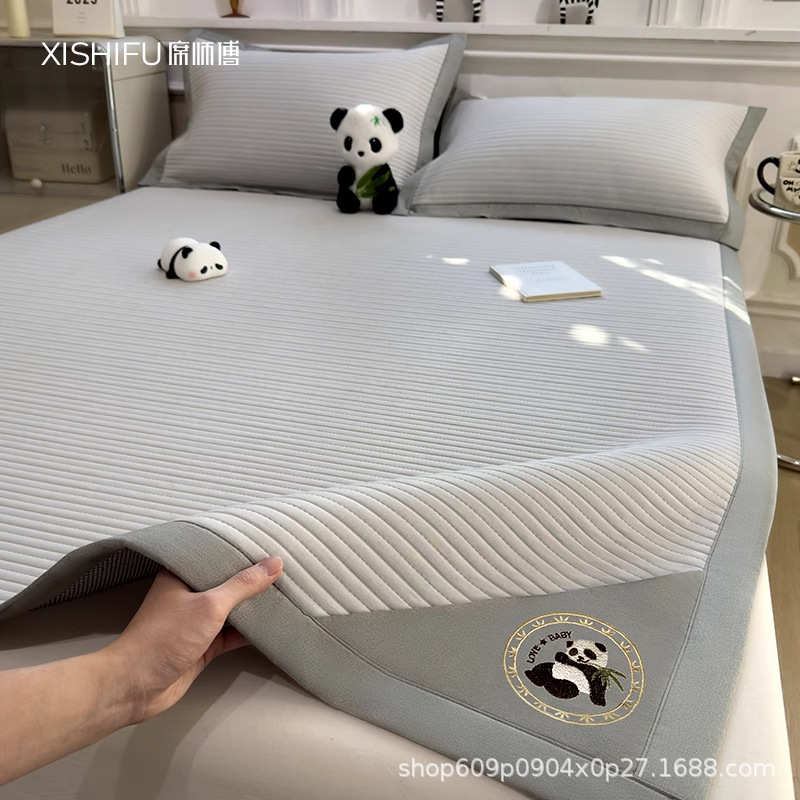 子冰丝席2025洗豆豆软席感空调笠高端款凉席机可夏季冰凉床新款