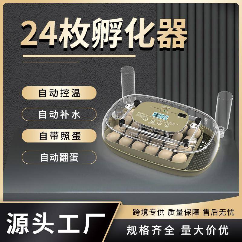 新品24枚大脸猫 小鸡孵化器 家禽芦丁鸡蛋孵蛋器孵化设备孵化机