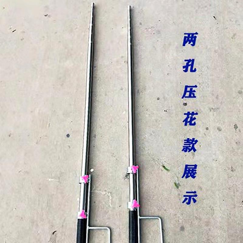 超硬不锈钢加厚撑鸟杆地插割草竿画眉抄网杆全套3到10米竿子伸缩