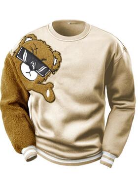 C 36340 Men's Digital Print Hoodie 圆领卫衣