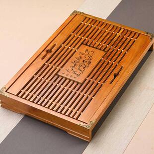 Chinese Drainage Wood Tray Board with Tea Kung