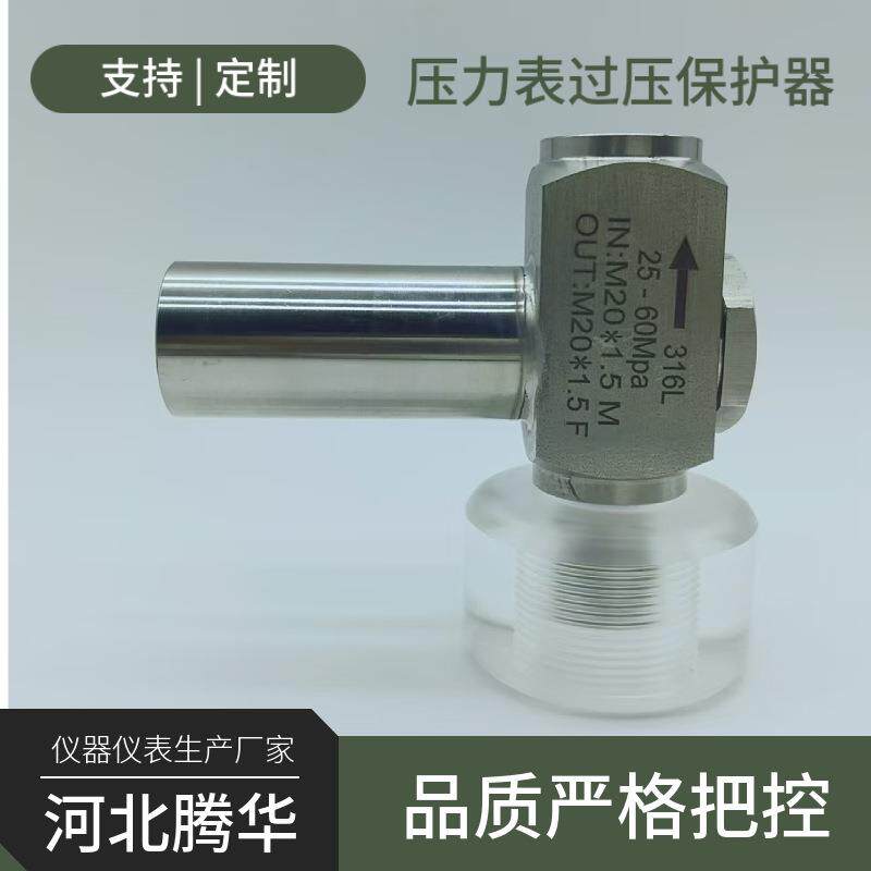 压力表过载保护器 1.6mpa-25mpa过压保护器多款规格适用不同表型