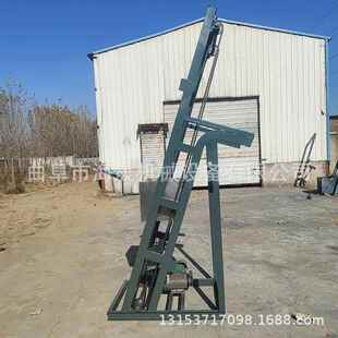 定翻ADT做猪羊泥砂单斗升 上料机机 污泥翻转 地提坑水泥粪便斗式