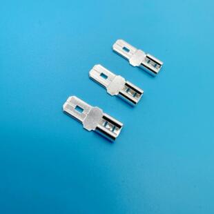 公母插头6.3带4.8弹簧插头 刀片弹簧刀片黄铜镀锡端子座