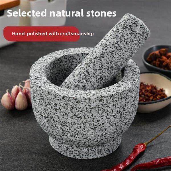 打糍粑工具天然石头大号年糕石臼捣蒜研磨器农村家用老式蒜泥器