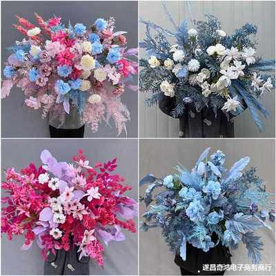 婚庆挂花仿真花婚礼堂花点千代兰订婚宴装饰迎宾区橱窗布置路引花