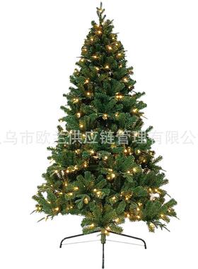 跨境绿色发光圣诞树多种尺寸落地圣诞树 圣诞节商超节日氛围装饰