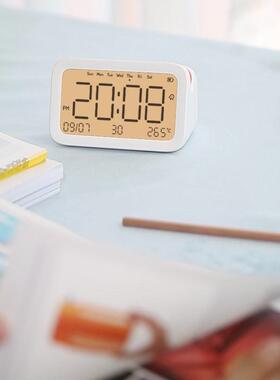 电计时器闹钟橙儿童创意静音卡通闹钟半点点床头学生子夜专用光灯