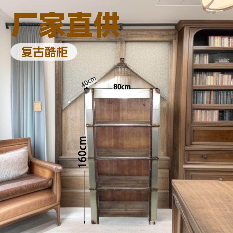 厂家直供复古酷柜子欧式家居卧室装饰柜子床边床头储物书柜工业风