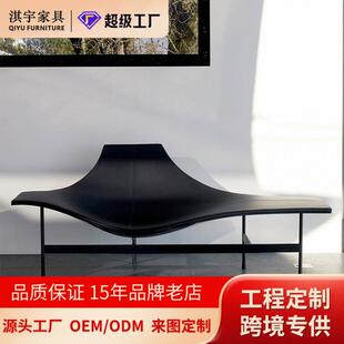 意式设计师家具异形懒人躺椅皮艺1号航站楼极简网红休闲椅