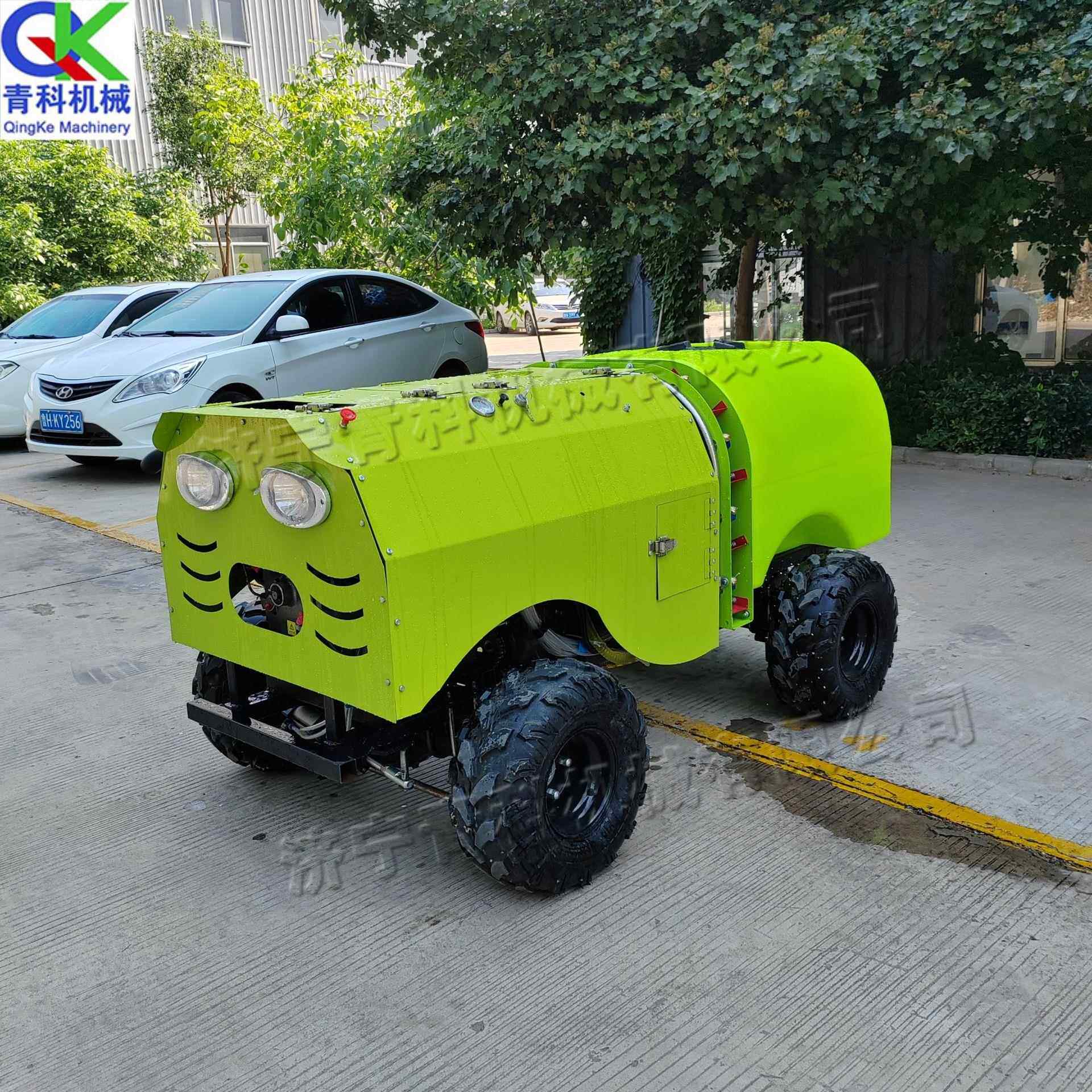 小型果园遥控打药机 自走式人机分离打药车 遥控四驱喷药设备