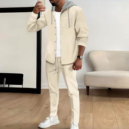 Men's Casual Two-Piece Set Fall & Winter Loose-Fit Sweater