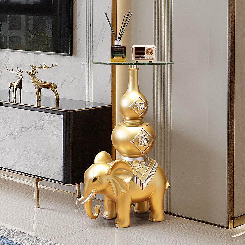 葫芦大象落地摆件电视柜两边大型乔迁新居客厅转角装饰品门口收纳